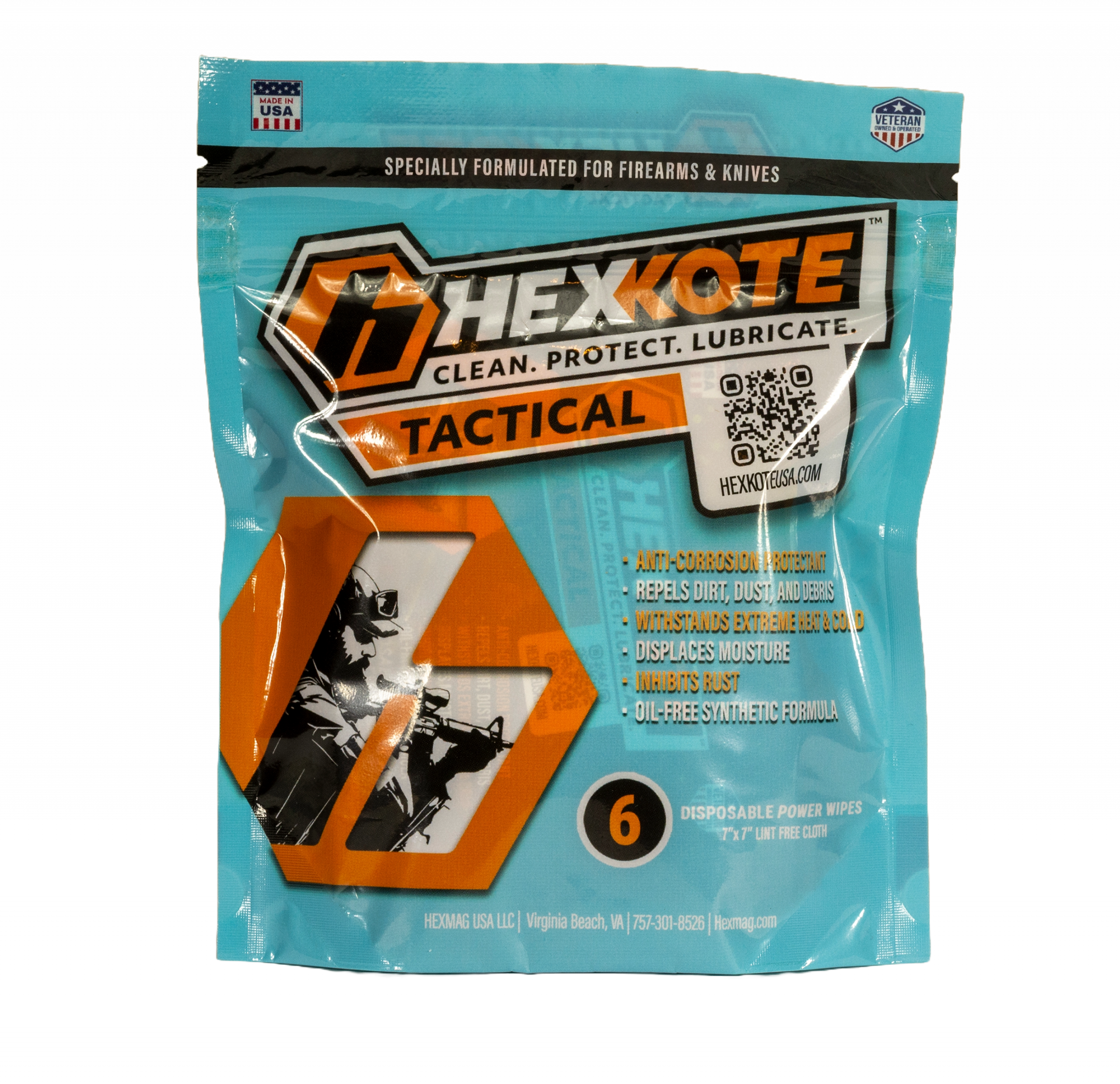 HEXKOTE Tactical 7×7 Disposable Wipes