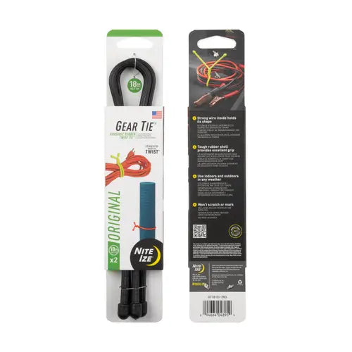 NITE IZE Reusable Rubber Twist Tie 18in (2 pack)