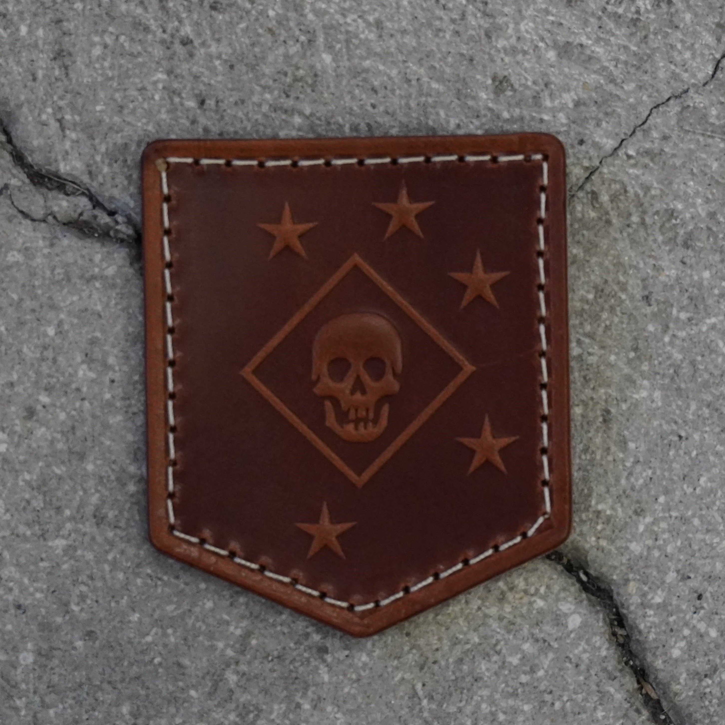 Handmade Leather Raider Patch